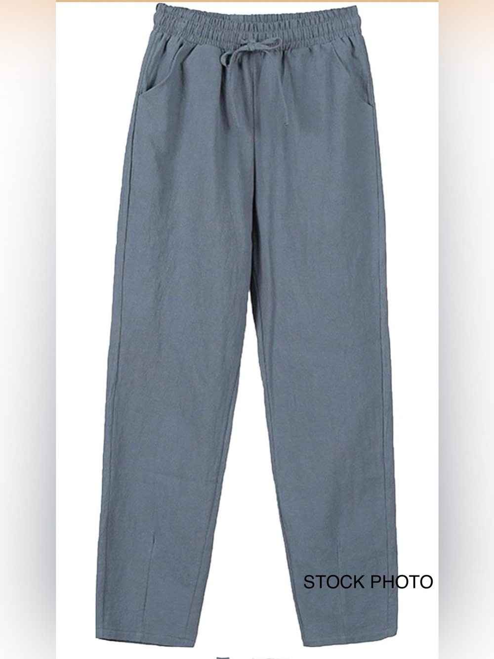 Woman’s Casual Drawstring Pants - Blue/gray color pairs, M, NWT